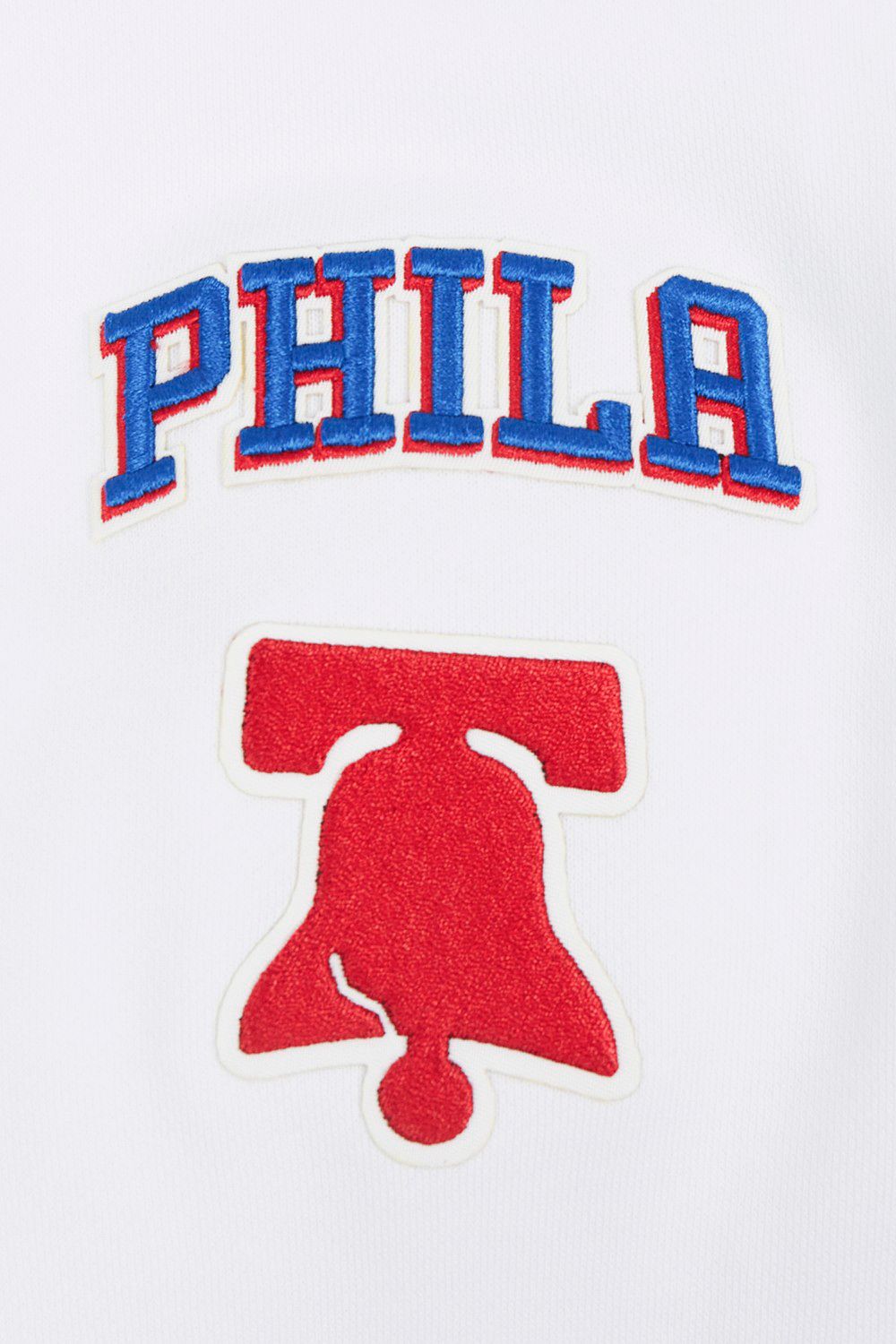 Pro Standard Women's Philadelphia 76ers White Classic Cropped Fleece Pullover Hoodie product image