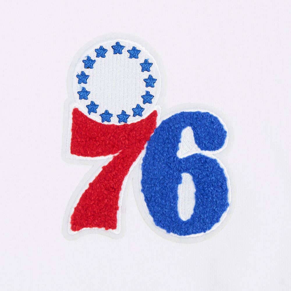 Pro Standard Women's Philadelphia 76ers White Classic Cropped Fleece Pullover Hoodie product image