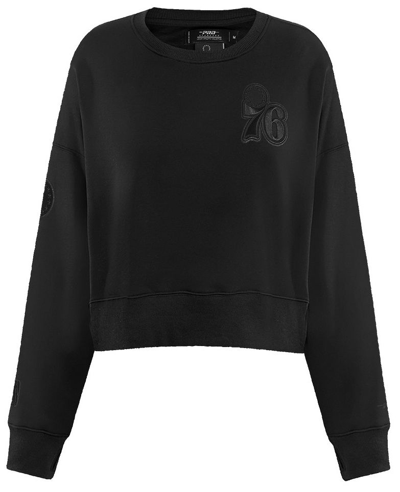 Pro Standard Women's Philadelphia 76ers Black Neutral Fleece Crewneck Sweatshirt product image