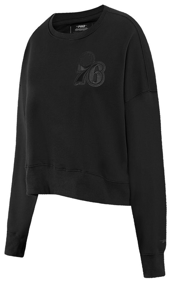 Pro Standard Women's Philadelphia 76ers Black Neutral Fleece Crewneck Sweatshirt product image