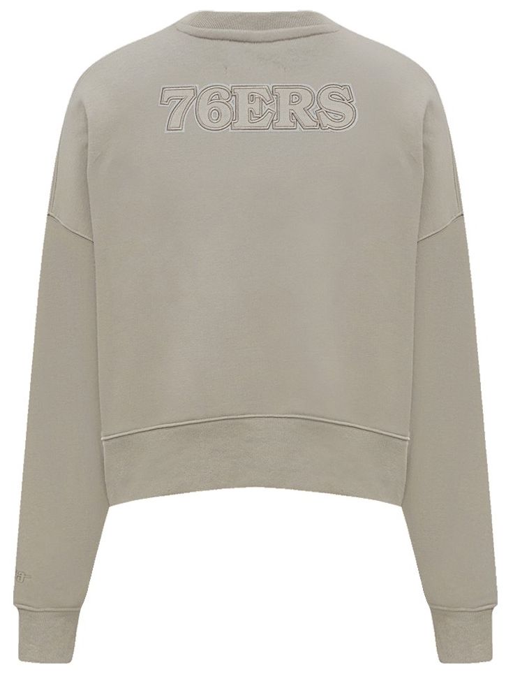 Pro Standard Women's Philadelphia 76ers Taupe Neutral Fleece Crewneck Sweatshirt product image