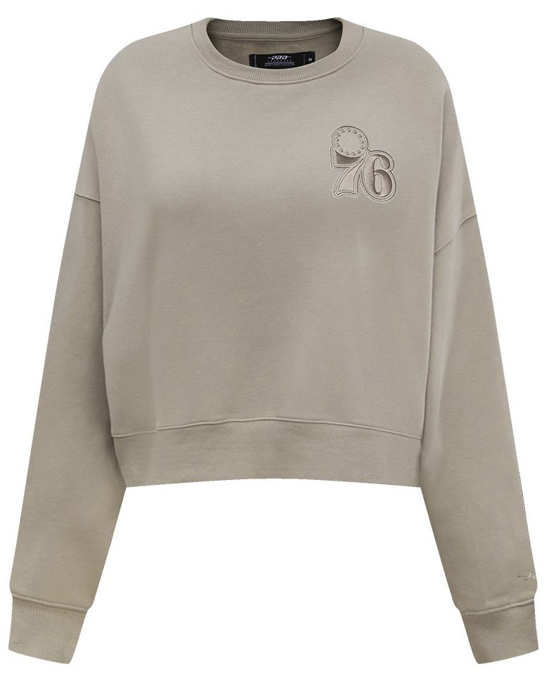 Pro Standard Women's Philadelphia 76ers Taupe Neutral Fleece Crewneck Sweatshirt product image
