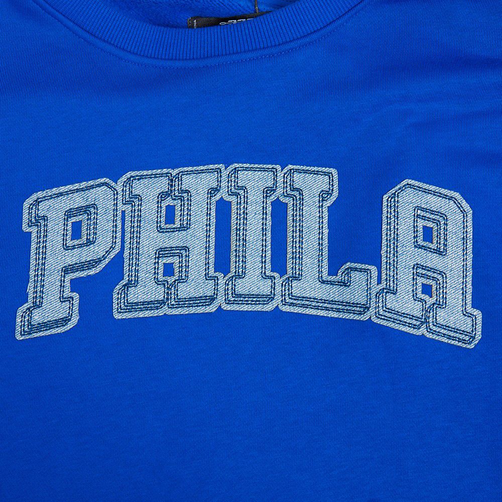 Pro Standard Women's Philadelphia 76ers Blue Varsity Blues Fleece Crewneck Sweatshirt product image