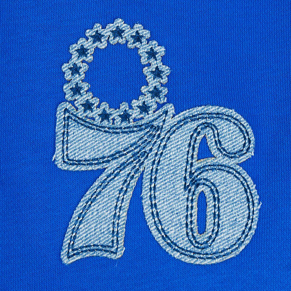 Pro Standard Women's Philadelphia 76ers Blue Varsity Blues Fleece Crewneck Sweatshirt product image