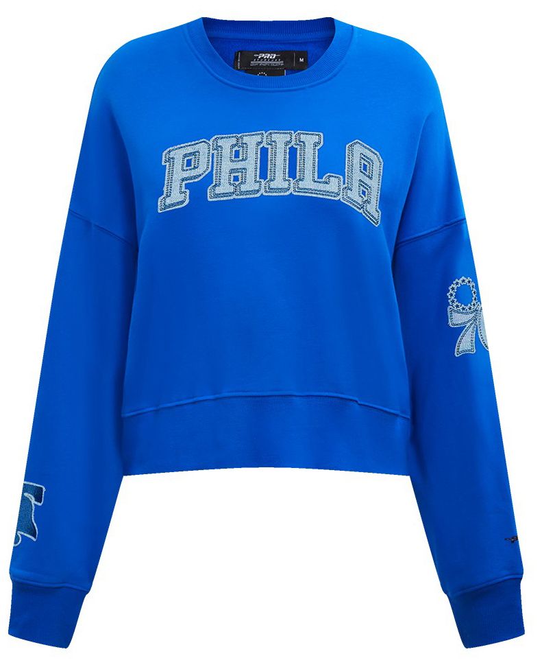Pro Standard Women's Philadelphia 76ers Blue Varsity Blues Fleece Crewneck Sweatshirt product image