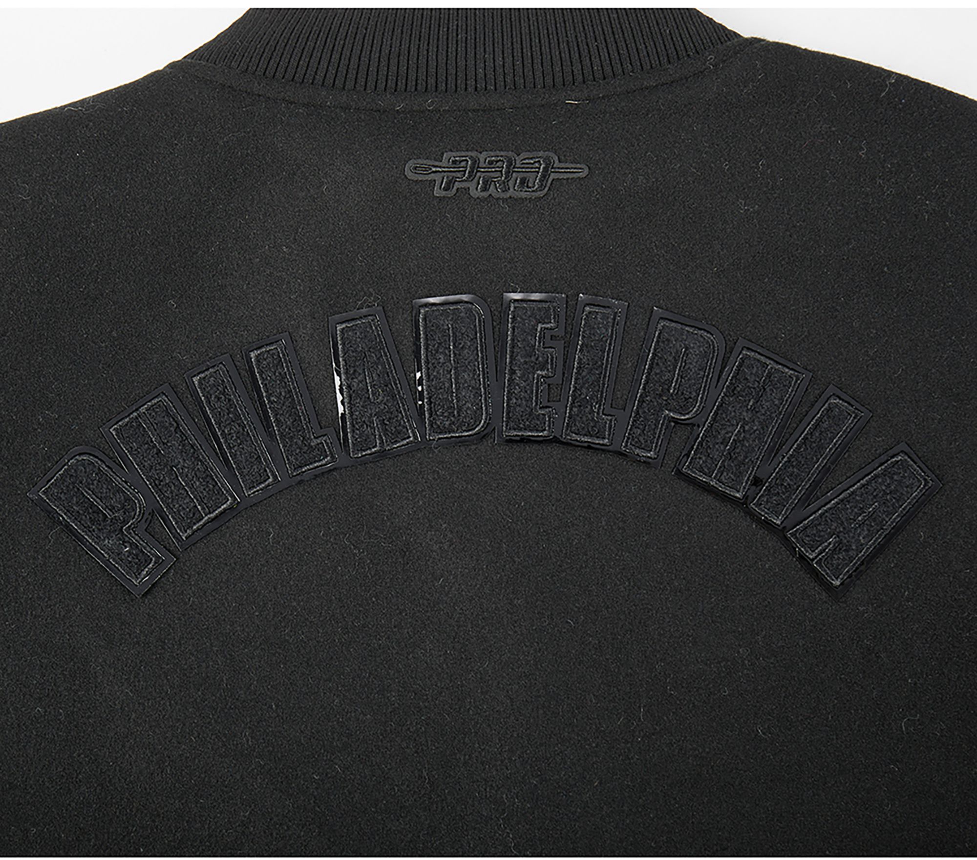 Pro Standard Women's Philadelphia 76ers Black Classic Wool Varsity Jacket product image