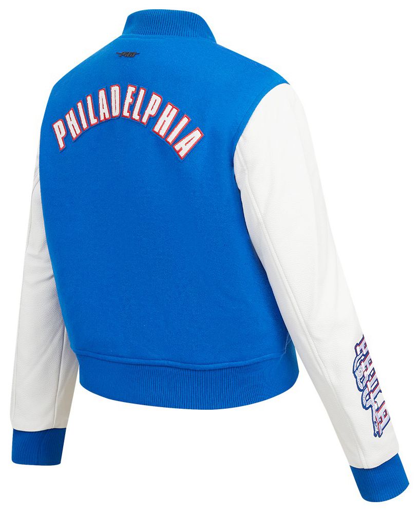 Pro Standard Women's Philadelphia 76ers Blue Classic Wool Varsity Jacket product image
