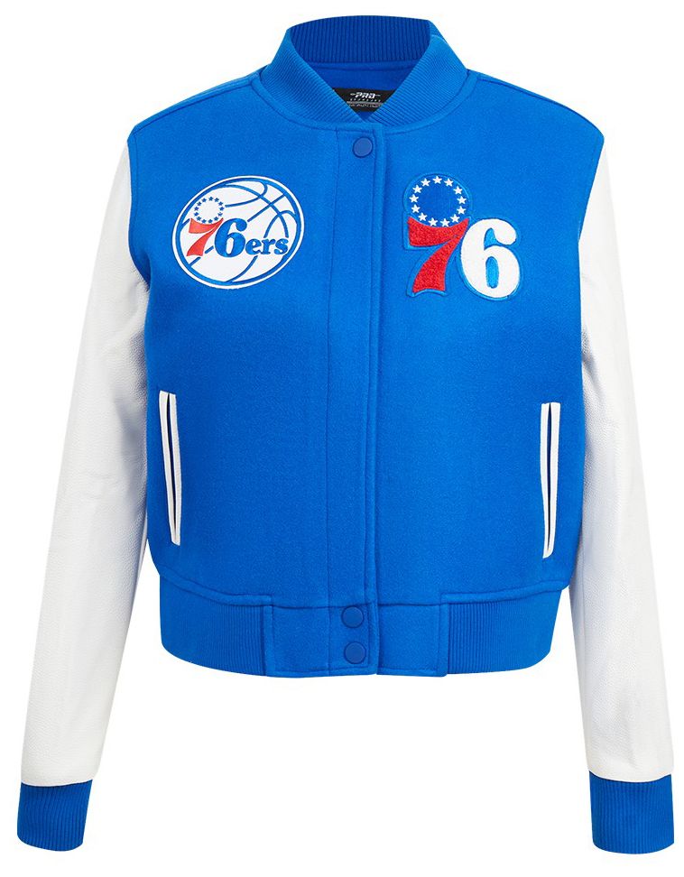 Pro Standard Women's Philadelphia 76ers Blue Classic Wool Varsity Jacket product image