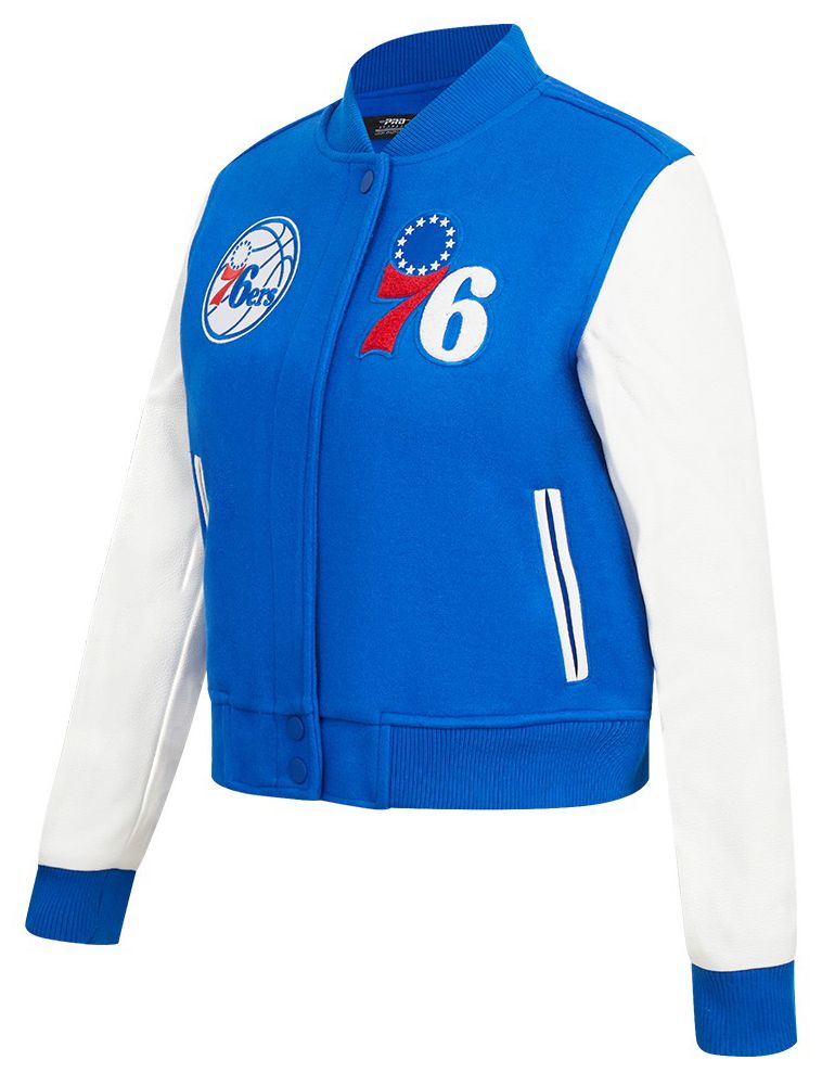 Pro Standard Women's Philadelphia 76ers Blue Classic Wool Varsity Jacket product image