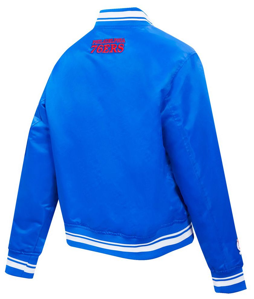 Pro Standard Women's Philadelphia 76ers Blue Script Tail Satin Jacket product image
