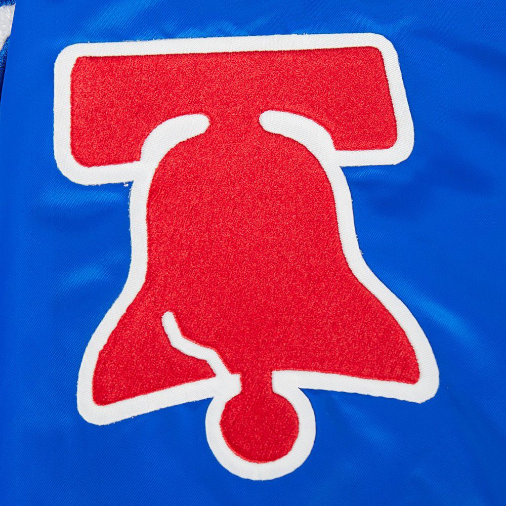 Pro Standard Women's Philadelphia 76ers Blue Retro Classic Rib Satin Jacket product image