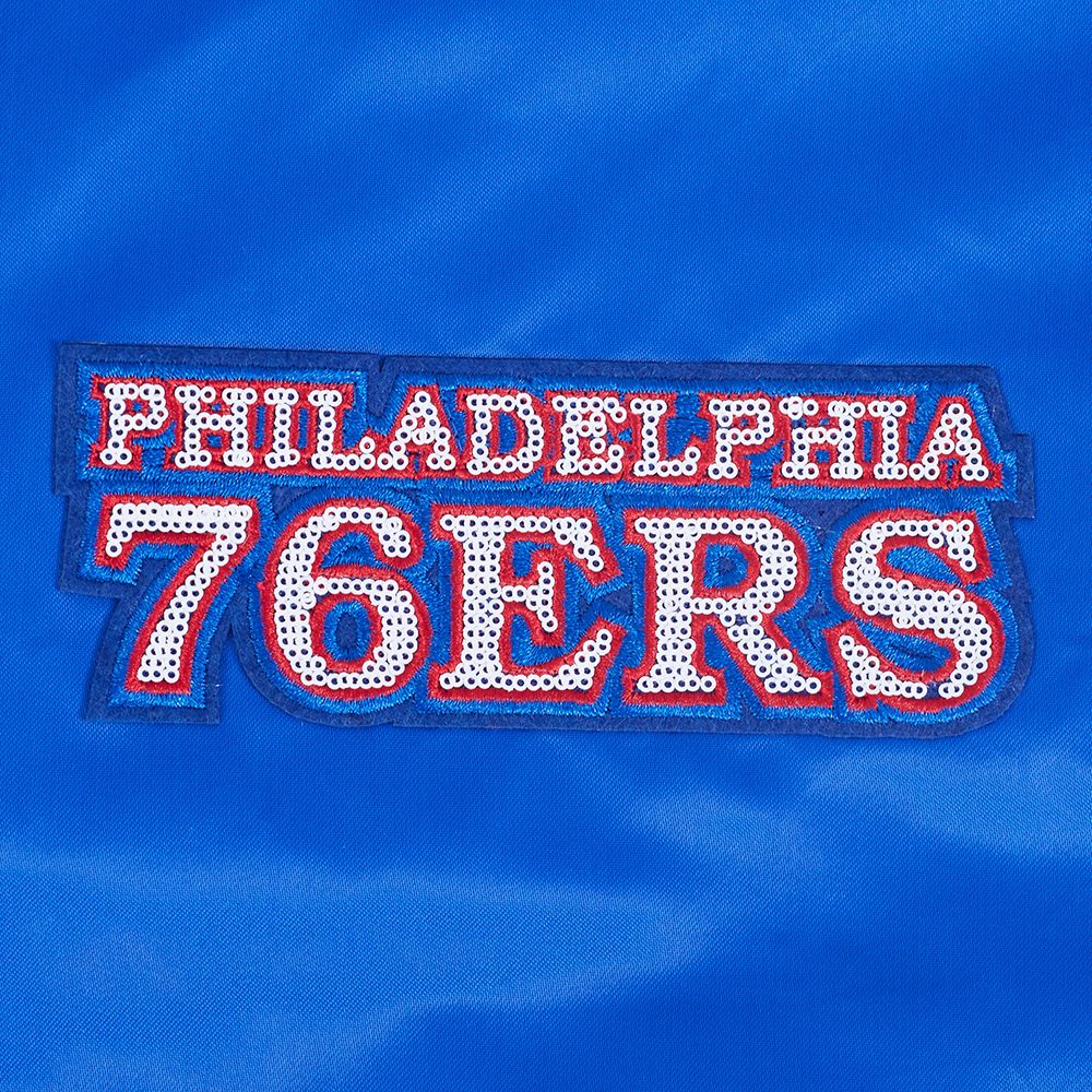 Pro Standard Women's Philadelphia 76ers Blue Game Day Classics Satin Jacket product image