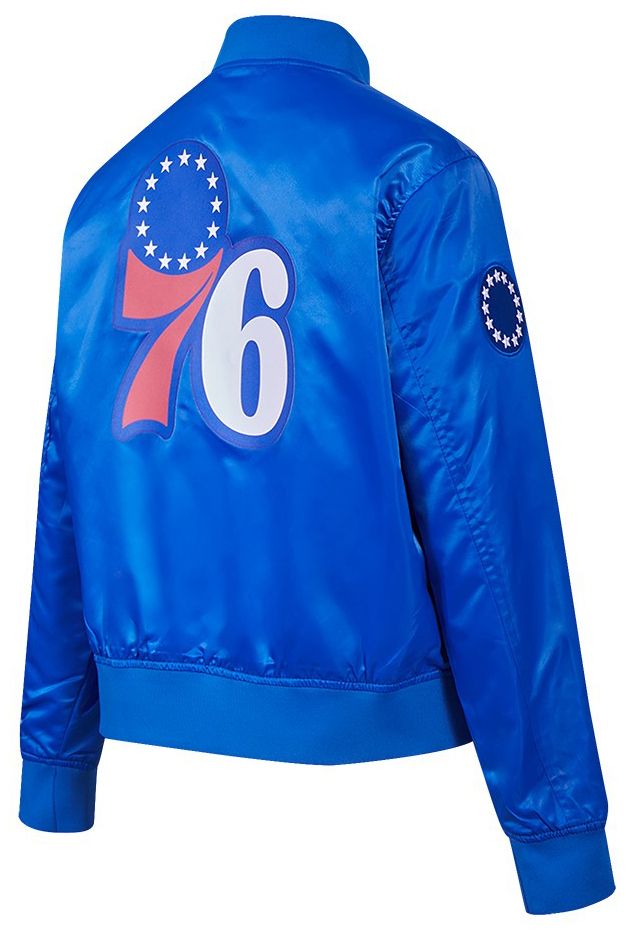 Pro Standard Women's Philadelphia 76ers Blue Classic Satin Jacket product image