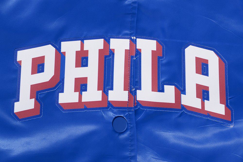 Pro Standard Women's Philadelphia 76ers Blue Classic Satin Jacket product image