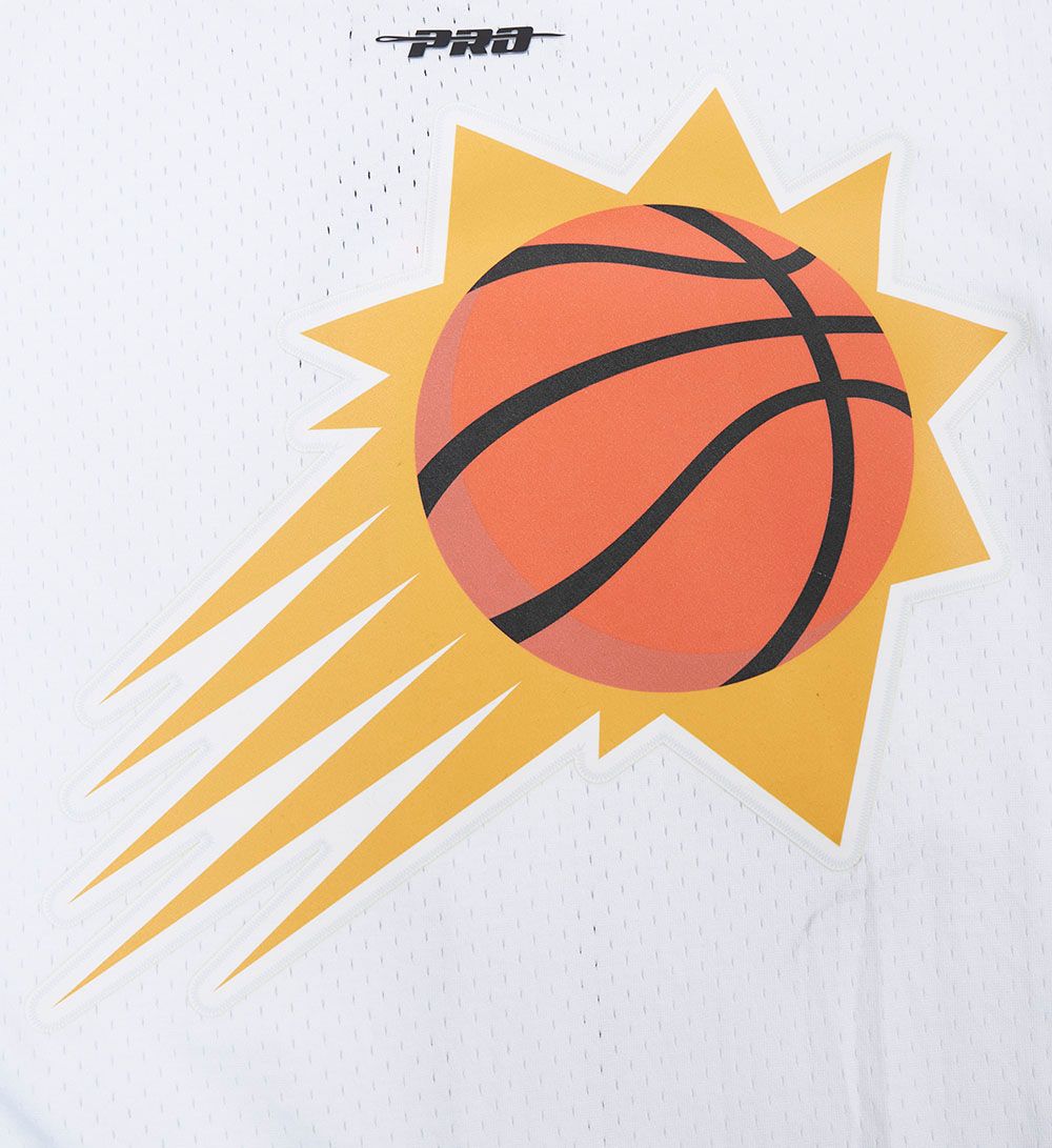 Pro Standard Men's Phoenix Suns White Script Tail Mesh Button Down Shirt product image