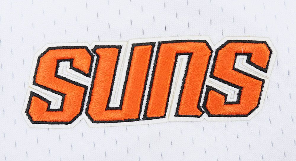 Pro Standard Men's Phoenix Suns White Script Tail Mesh Button Down Shirt product image