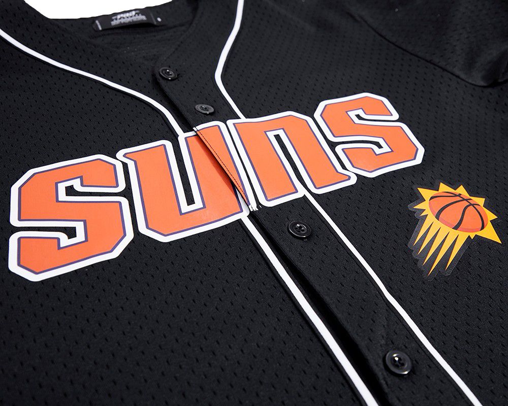 Pro Standard Men's Phoenix Suns Black Logo Classic Mesh Button Up Shirt product image