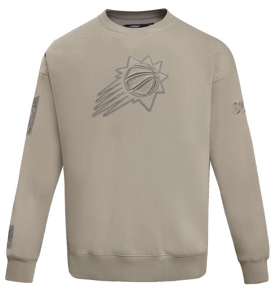 Pro Standard Men's Phoenix Suns Taupe Neutral Drop Fleece Crewneck Sweatshirt product image
