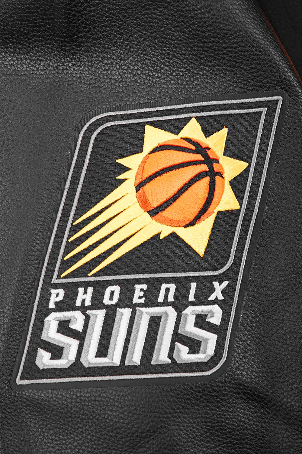 Pro Standard Men's Phoenix Suns Black Script Tail Rib Wool Varsity Jacket product image