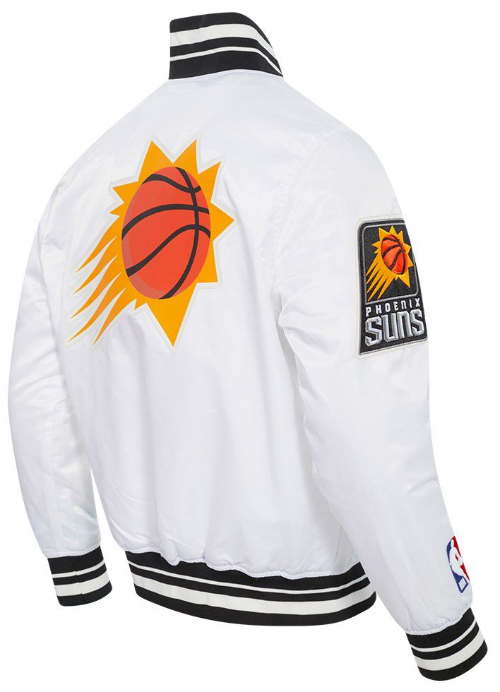 Pro Standard Men's Phoenix Suns White Script Tail Satin Jacket product image