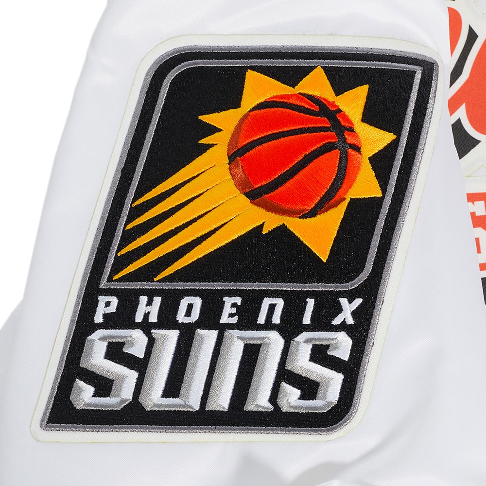 Pro Standard Men's Phoenix Suns White Script Tail Satin Jacket product image