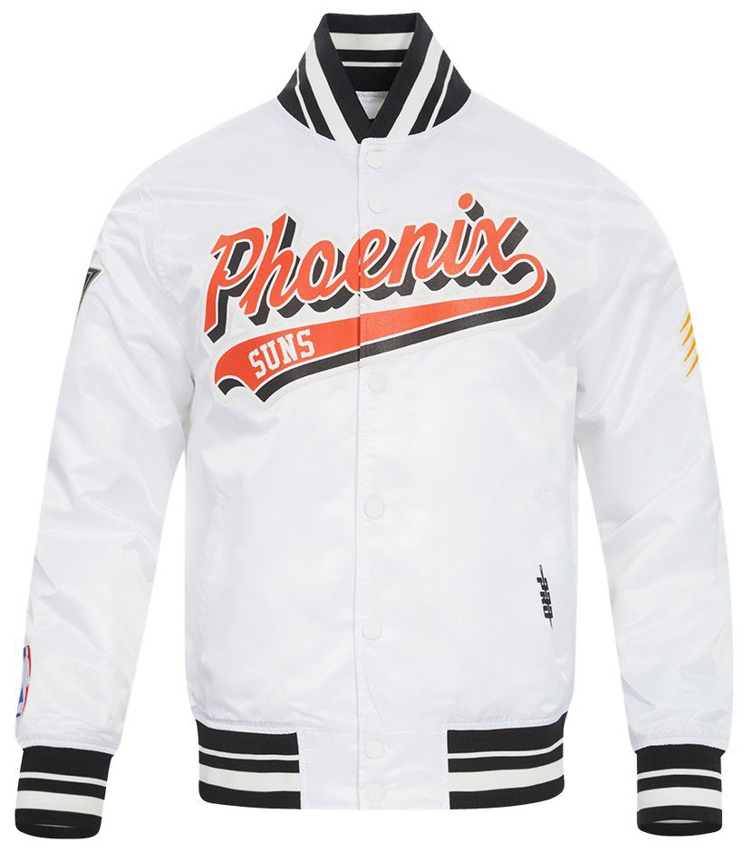 Pro Standard Men's Phoenix Suns White Script Tail Satin Jacket product image