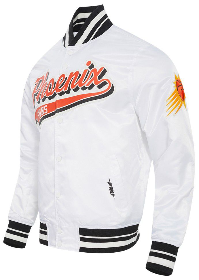 Pro Standard Men's Phoenix Suns White Script Tail Satin Jacket product image
