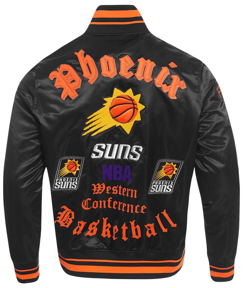 Pro Standard Men's Phoenix Suns Black Old English Logo Satin Jacket product image