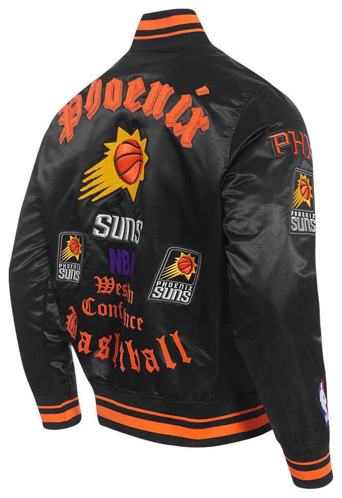 Pro Standard Men's Phoenix Suns Black Old English Logo Satin Jacket product image