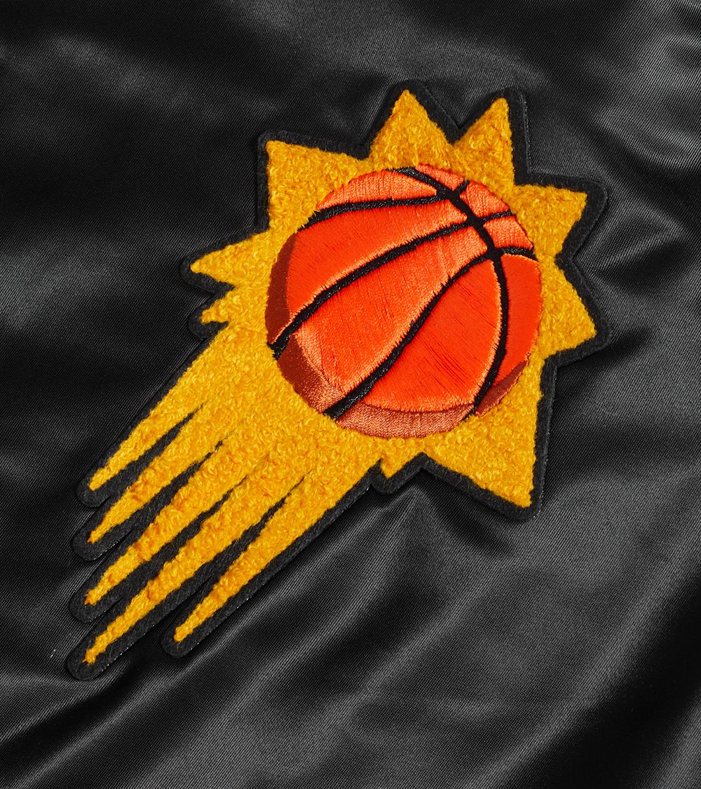 Pro Standard Men's Phoenix Suns Black Old English Logo Satin Jacket product image