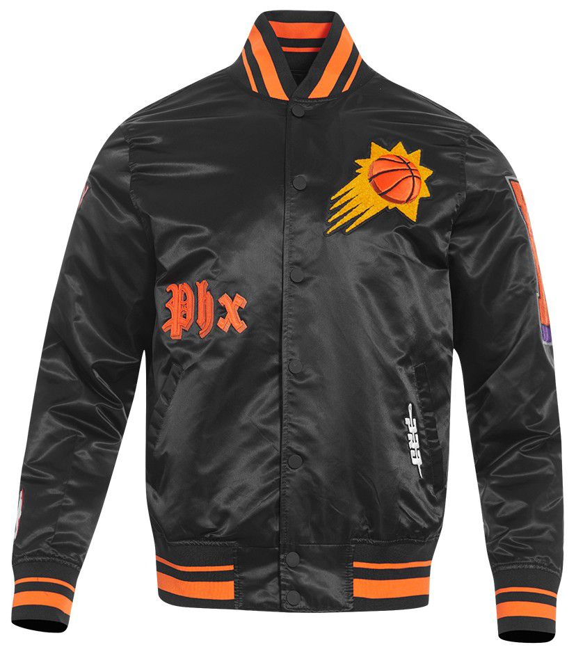Pro Standard Men's Phoenix Suns Black Old English Logo Satin Jacket product image