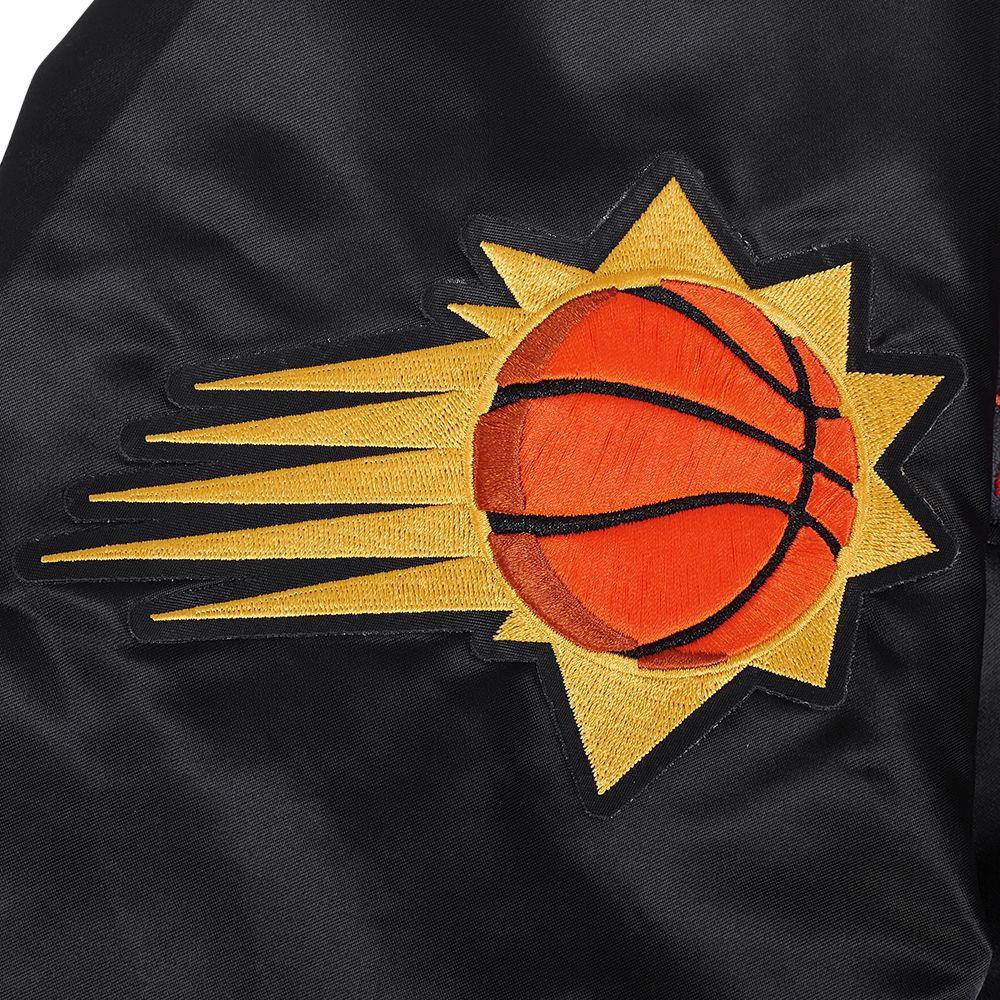Pro Standard Men's Phoenix Suns Black  Retro Classic Rib Satin Jacket product image