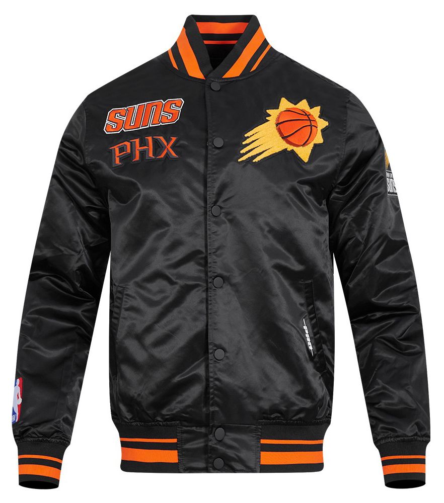 Pro Standard Men's Phoenix Suns Black  Retro Classic Rib Satin Jacket product image