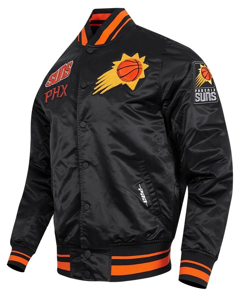 Pro Standard Men's Phoenix Suns Black  Retro Classic Rib Satin Jacket product image