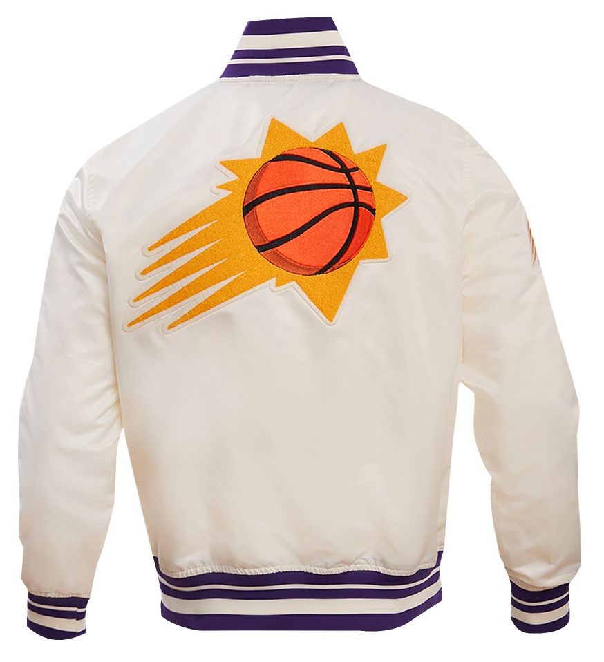 Pro Standard Men's Phoenix Suns Off White  Retro Classic Rib Satin Jacket product image