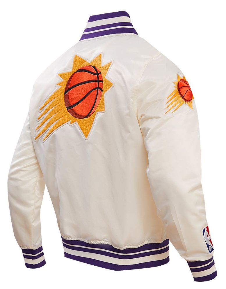 Pro Standard Men's Phoenix Suns Off White  Retro Classic Rib Satin Jacket product image