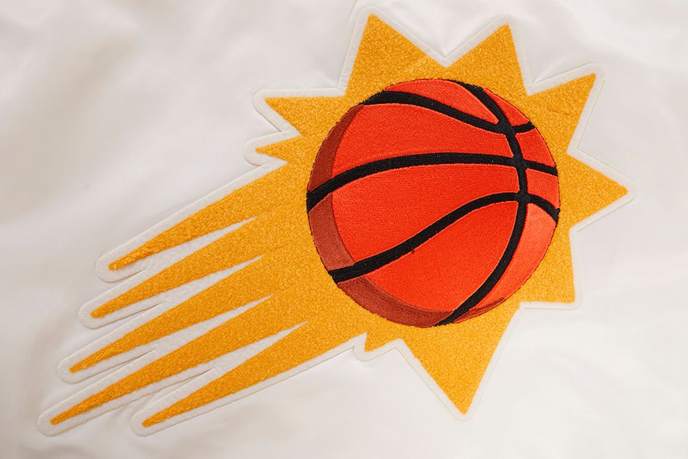 Pro Standard Men's Phoenix Suns Off White  Retro Classic Rib Satin Jacket product image