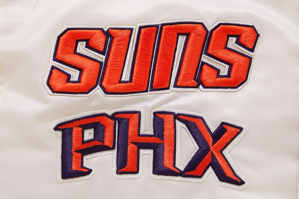 Pro Standard Men's Phoenix Suns Off White  Retro Classic Rib Satin Jacket product image