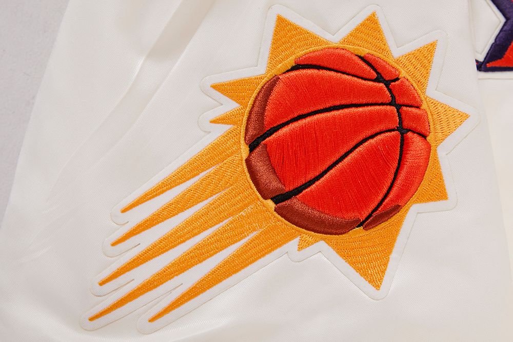 Pro Standard Men's Phoenix Suns Off White  Retro Classic Rib Satin Jacket product image