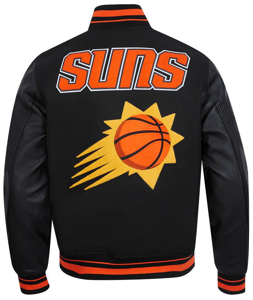 Pro Standard Men's Phoenix Suns Black Retro Classic Rib Wool Varsity Jacket product image