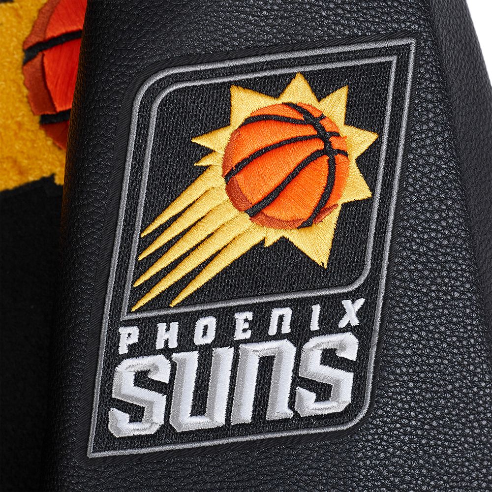 Pro Standard Men's Phoenix Suns Black Retro Classic Rib Wool Varsity Jacket product image