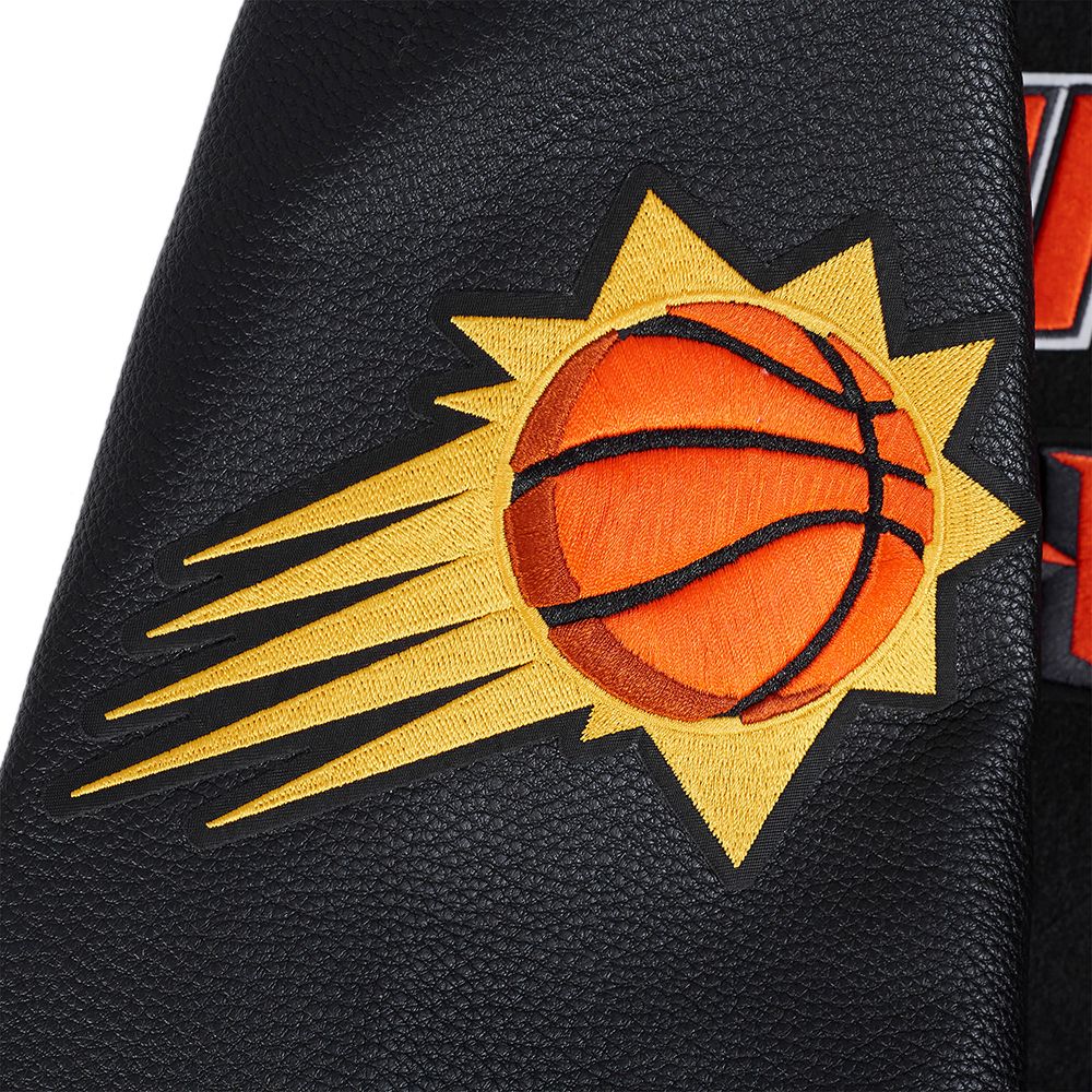 Pro Standard Men's Phoenix Suns Black Retro Classic Rib Wool Varsity Jacket product image