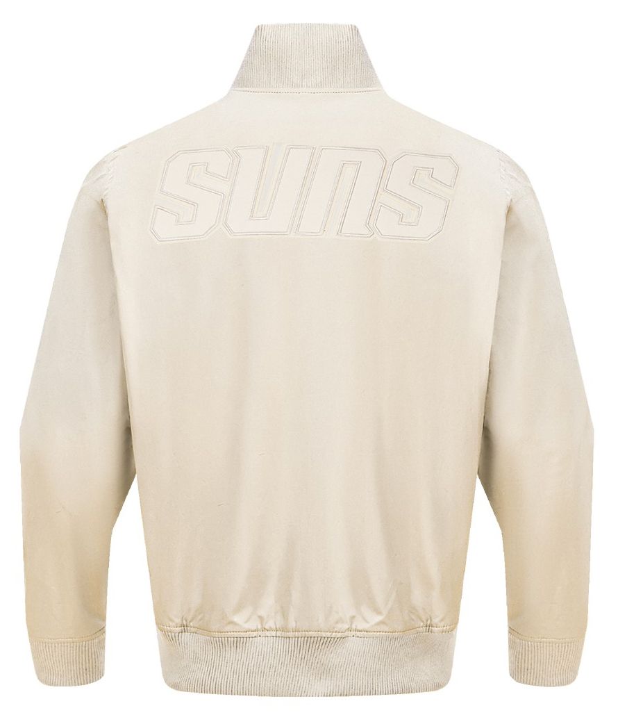 Pro Standard Men's Phoenix Suns Off White Neutral Twill Jacket product image