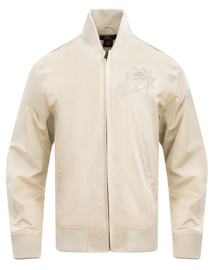Pro Standard Men's Phoenix Suns Off White Neutral Twill Jacket product image