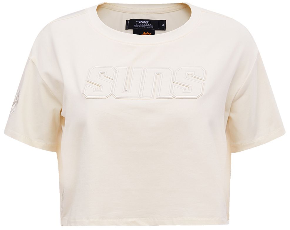 Pro Standard Women's Phoenix Suns Off-White Neutral Boxy Cropped T-Shirt product image