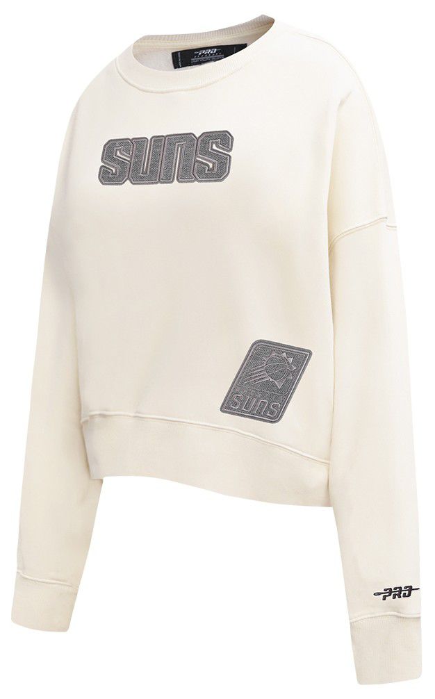 Pro Standard Women's Phoenix Suns Off White Reverse French Terry Crewneck Sweatshirt product image