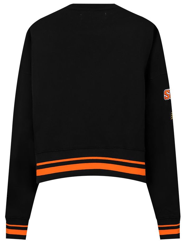 Pro Standard Women's Phoenix Suns Black Mash Up Rib Fleece Crewneck Sweatshirt product image