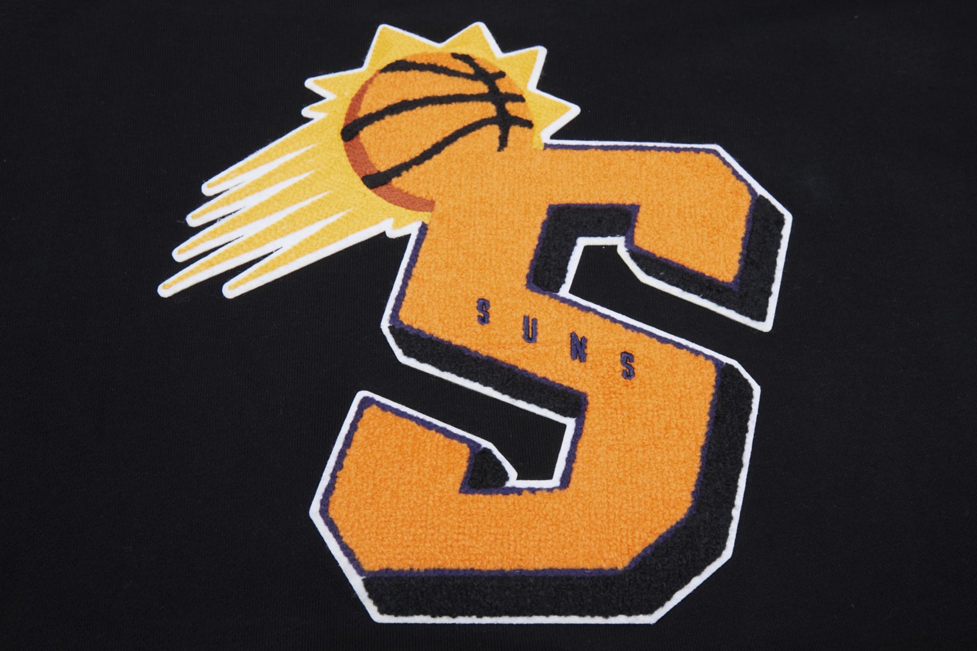 Pro Standard Women's Phoenix Suns Black Mash Up Rib Fleece Crewneck Sweatshirt product image