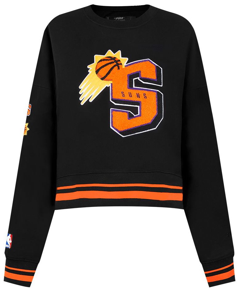 Pro Standard Women's Phoenix Suns Black Mash Up Rib Fleece Crewneck Sweatshirt product image