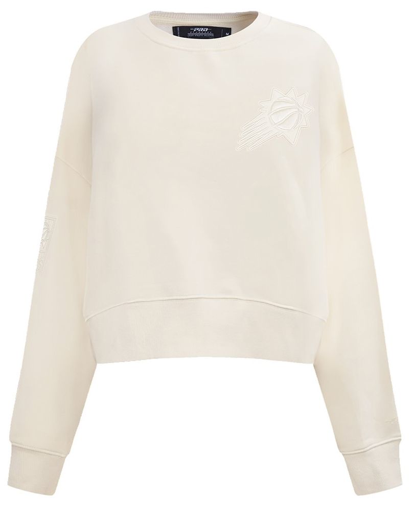Pro Standard Women's Phoenix Suns Off White Neutral Fleece Crewneck Sweatshirt product image